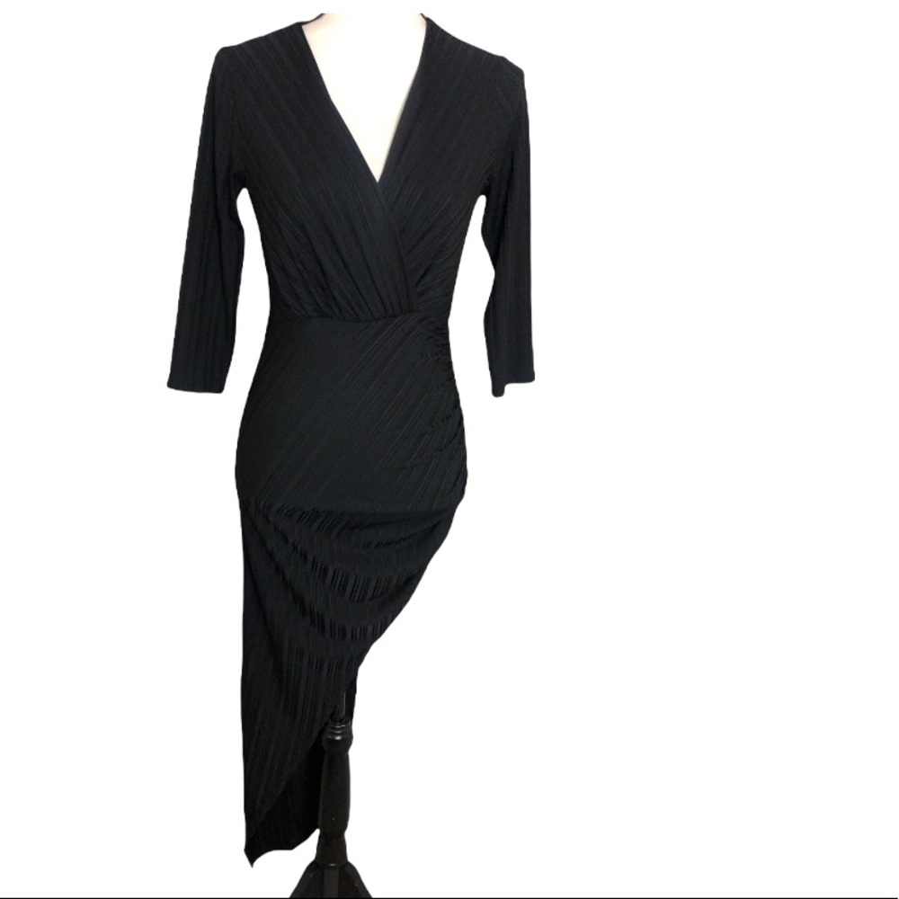 Asymmetrical black dress M/L